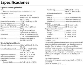 Altavoz Yamaha MSR100 Amplificado