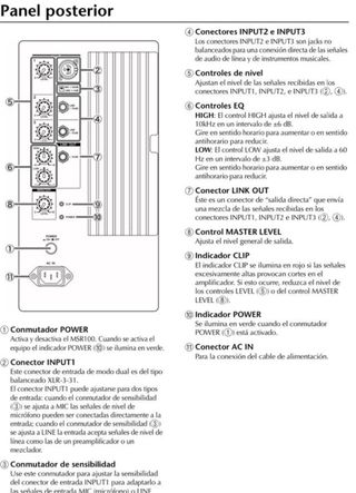 Altavoz Yamaha MSR100 Amplificado