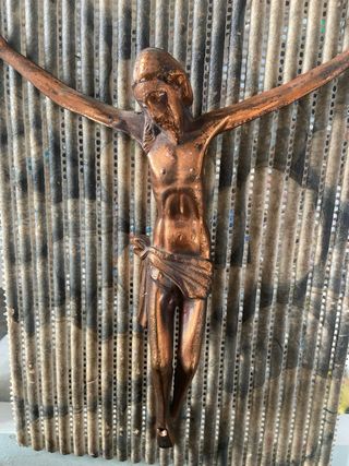 Figura Cristo metalica color Bronce