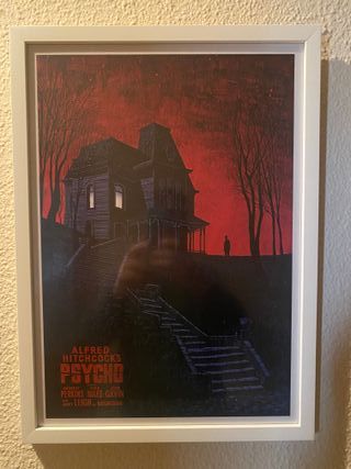 Lámina cine retro (Alfred Hitchcock) enmarcada