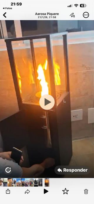 Estufa de exterior decorativa