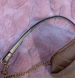 Bolso Zara Dorado Acolchado Cadena