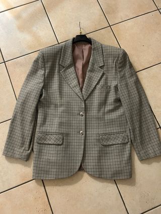 Giacca Blazer Vintage a Quadretti taglia L donna