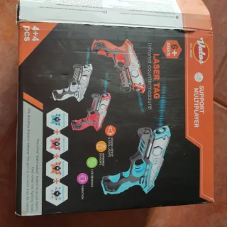 Juego de 4 Pistolas Láser Infrarrojo con Chalecos