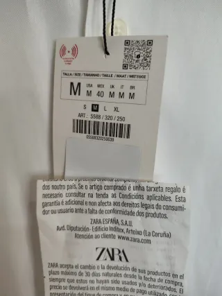 Camisa Blanca Zara NUEVA