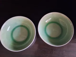 Set 2 Boles Porcelana Verde