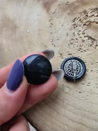 Orecchini clip vintage neri