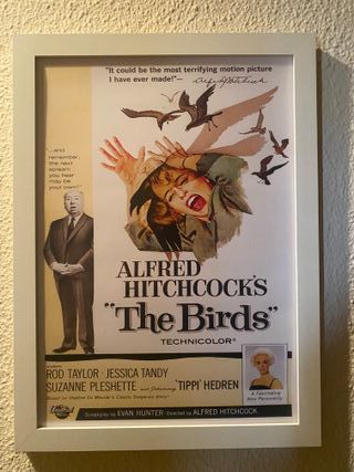 Lámina cine retro (Alfred Hitchcock) enmarcada
