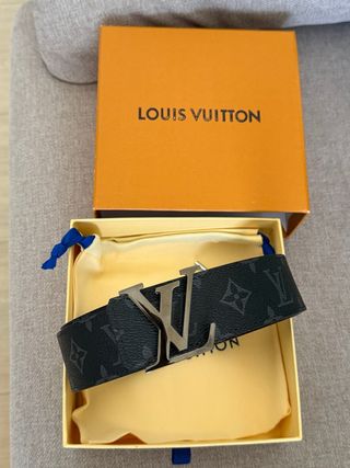 Cinturón Louis Vuitton Monogram Negro y Gris
