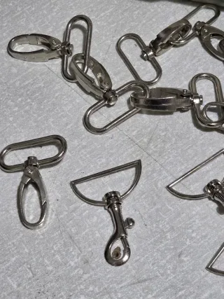Mosquetones para bolsos (dorado y plateado)