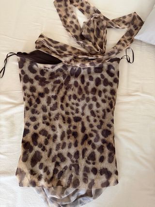 Top bandeau leopardo M