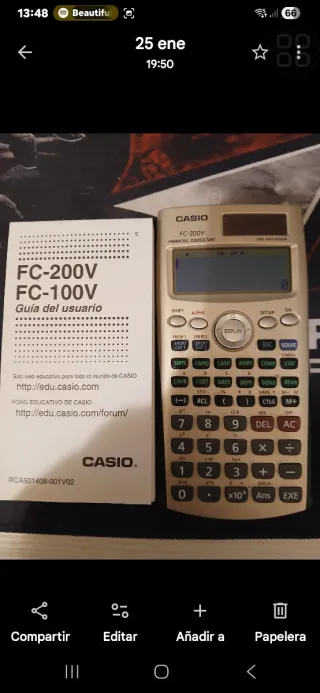 Calculadora Financiera Casio FC-200V