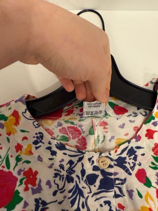 T-shirt vintage floreale multicolor