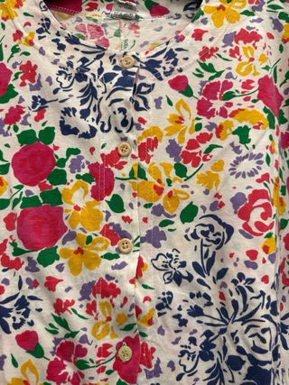 T-shirt vintage floreale multicolor