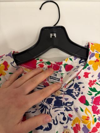 T-shirt vintage floreale multicolor