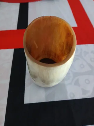 Mate de cuerno de vaca