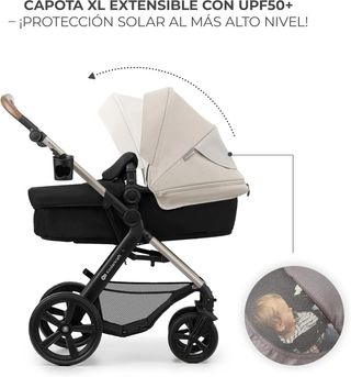 Kinderkraft MOOV2 Carrito bebé 3 en 1, EVA, Mink