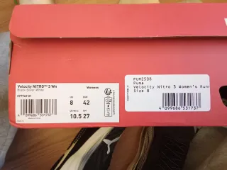 Puma Velocity Nitro 3 Mujer Negro/Blanco Nuevas