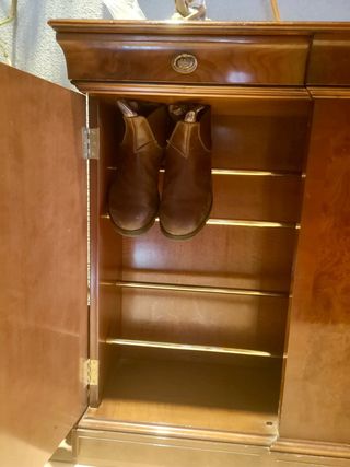 Zapatero recibidor madera raíces