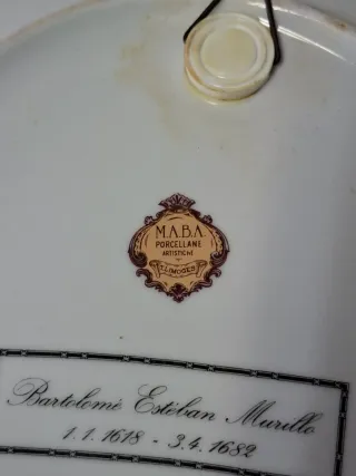 Coppia piatti Limoges porcellana da parete