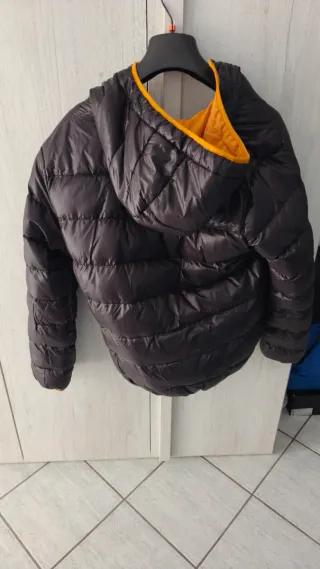 Giubbotto uomo double face nero/arancio