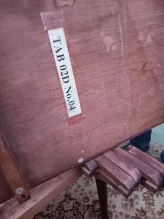 Mesa redonda de madera estilo francés con suplemen