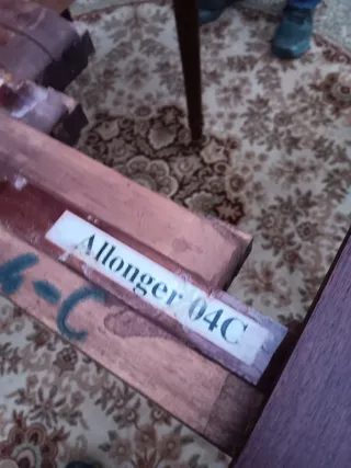 Mesa redonda de madera estilo francés con suplemen