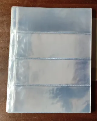 40 fundas para billetes, 4 huecos, tamaño grande