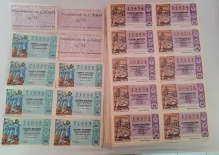 +290 Décimos Lotería Nacional 1974-1982