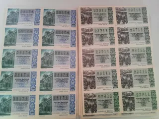 +290 Décimos Lotería Nacional 1974-1982