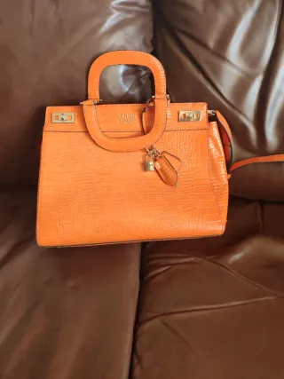 Bolso Guess Naranja Cocodrilo