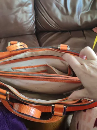 Bolso Guess Naranja Cocodrilo