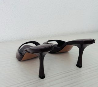 Sandalias Mango Tacon Punta Cerrada