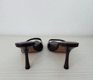 Sandalias Mango Tacon Punta Cerrada