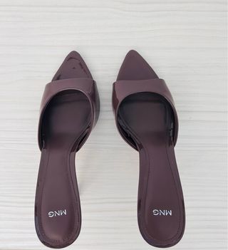 Sandalias Mango Tacon Punta Cerrada