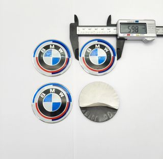 CHAPAS DE CENTRO DE RUEDA BMW ANIVERSARIO 60MM