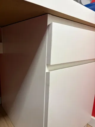 Escritorio Blanco Ikea Malm con Cajonera