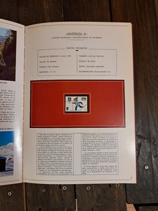 Álbum Filatelia Novedades Españolas 1981