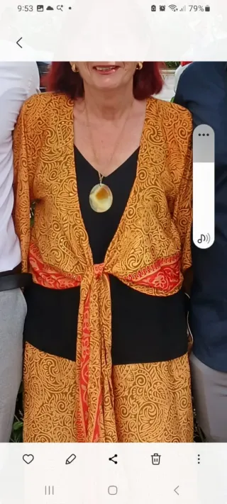 Collar Plata 925 Ágata Natural Naranja