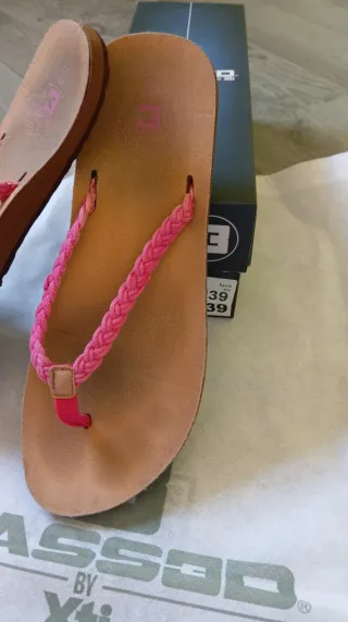 Chanclas Xti Beige y Rosa Talla 39