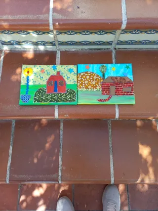 Cuadros decorativos tela y madera