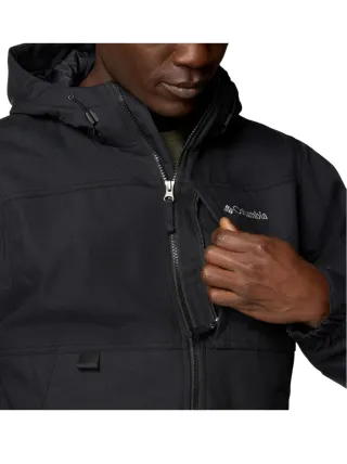 Cazadora Columbia Negra/Chaqueta con Capucha