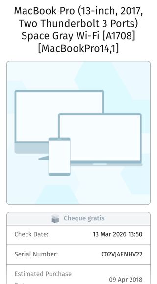 MacBook Pro 2017 13 i5 8GB - Para Piezas A1708