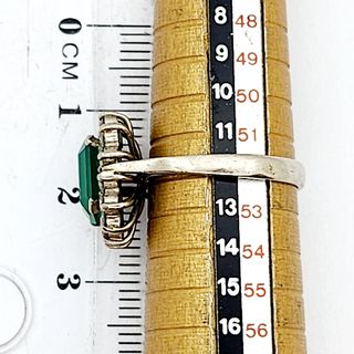 Anillo Oro 18k Esmeralda y Diamantes