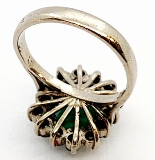 Anillo Oro 18k Esmeralda y Diamantes