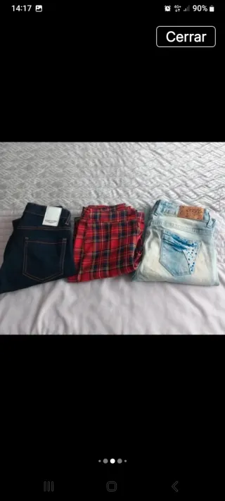 Lote de pantalones a cuadros