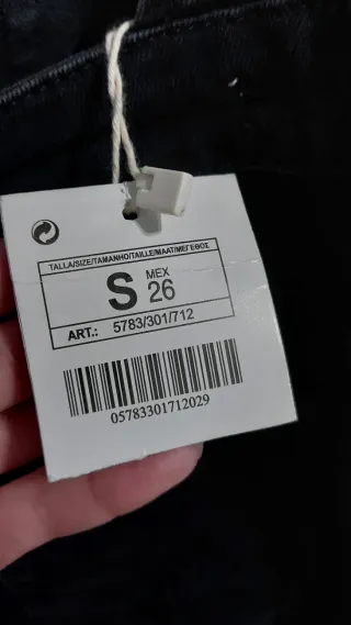 Peto vaquero negro talla S