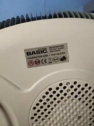 Calefactor de aire blanco