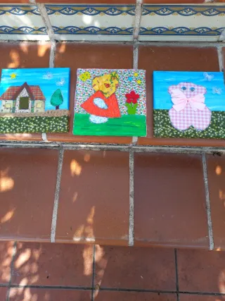 Cuadros decorativos de tela y pintura