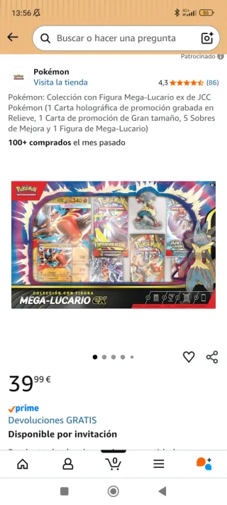 Colección Pokémon Mega-Lucario EX con Figura